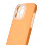 Чехол Liquid Silicone Full с поддержкой MagSafe для iPhone 14 Pro Max orange