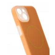 Чехол Liquid Silicone Full с поддержкой MagSafe для iPhone 15 orange