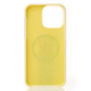 Чехол Liquid Silicone Full с поддержкой MagSafe для iPhone 15 sunglow