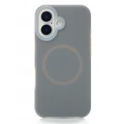 Чохол Silicone Aura case magsafe для iPhone 16 stone gray