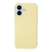 Чохол Silicone Aura case magsafe для iPhone 16 sunglow