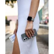 Чехол Liquid Silicone Full с поддержкой MagSafe для iPhone 16 stone gray