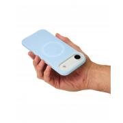 Чехол Liquid Silicone Full с поддержкой MagSafe для iPhone 17 AIR blue fog