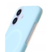 Чехол Liquid Silicone Full с поддержкой MagSafe для iPhone 17 blue fog