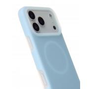 Чехол Liquid Silicone Full с поддержкой MagSafe для iPhone 17 Pro blue fog