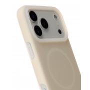 Чехол Liquid Silicone Full с поддержкой MagSafe для iPhone 17 Pro cream