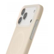 Чехол Liquid Silicone Full с поддержкой MagSafe для iPhone 17 Pro cream