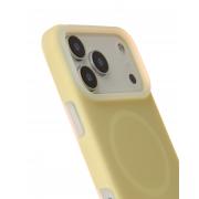 Чехол Liquid Silicone Full с поддержкой MagSafe для iPhone 17 Pro sunglow