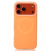 Чехол Liquid Silicone Full с поддержкой MagSafe для iPhone 17 Pro Max orange