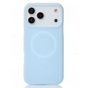 Чехол Liquid Silicone Full с поддержкой MagSafe для iPhone 17 Pro Max blue fog