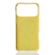 Чехол Liquid Silicone Full с поддержкой MagSafe для iPhone 17 Pro Max sunglow