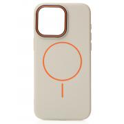 Чехол Soft Leather Shell с MagSafe для iPhone 13 Pro (natural titanium, силикон)