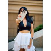 Силиконовый чехол Slim Ring Leather Textured с поддержкой MagSafe для iPhone 16 natural titanium