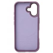 Силиконовый чехол Slim Ring Leather Textured с поддержкой MagSafe для iPhone 16 deep purple