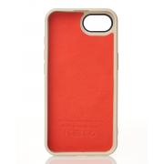 Силиконовый чехол Slim Ring Leather Textured с поддержкой MagSafe для iPhone 16E natural titanium