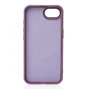 Силиконовый чехол Slim Ring Leather Textured с поддержкой MagSafe для iPhone 16E / iPhone 17E deep purple