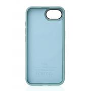 Силиконовый чехол Slim Ring Leather Textured с поддержкой MagSafe для iPhone 16E / iPhone 17E wave blue