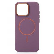 Чехол MagSafe Beats Case Leather Textured для iPhone 16 Pro Max deep purple