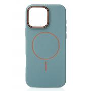 Чохол Soft Leather Shell з MagSafe для iPhone 16 Pro Max (wave blue, силікон)