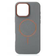 Чохол Soft Leather Shell з MagSafe для iPhone 16 Pro Max (stone gray, силікон)