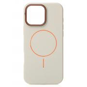 Чехол MagSafe Beats Case Leather Textured для iPhone 16 Pro Max natural titanium