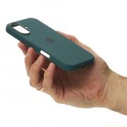 Силиконовый чехол OrigCase "Colors" with MagSafe для iPhone 16 Lake Green