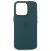 Силиконовый чехол OrigCase "Colors" with MagSafe для iPhone 16 Pro Lake Green