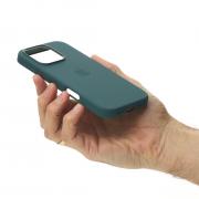 Силиконовый чехол OrigCase "Colors" with MagSafe для iPhone 16 Pro Lake Green