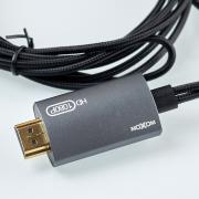 HDMI-кабель MOXOM (MX-AX28) Input:HDMI/ Output:Lightning+USB темно-серый