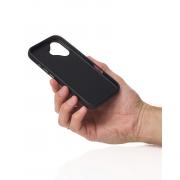 Чехол LUXURY Leather Case с поддержкой MagSafe для iPhone 16 black