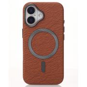 Шкіряний чохол LUXURY з MagSafe для iPhone 16 (brown, преміум)