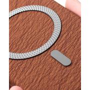 Чехол LUXURY Leather Case с поддержкой MagSafe для iPhone 16 brown