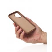 Чехол LUXURY Leather Case с поддержкой MagSafe для iPhone 16 desert titanium