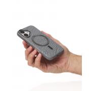Чехол LUXURY Leather Case с поддержкой MagSafe для iPhone 16 natural titanium