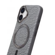 Чехол LUXURY Leather Case с поддержкой MagSafe для iPhone 16 natural titanium