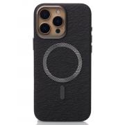 Шкіряний чохол LUXURY з MagSafe для iPhone 16 Pro Max (black, преміум)