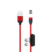 USB cable XO 3in1 (NB128) Magnetic красный