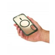 Силиконовый чехол MATTE с поддержкой MagSafe для iPhone 17 sage green