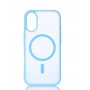 Силиконовый чехол MATTE с поддержкой MagSafe для iPhone 17 light blue