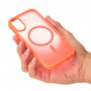Силиконовый чехол MATTE с поддержкой MagSafe для iPhone 17 orange