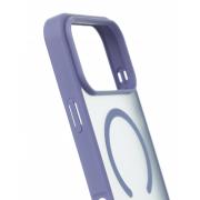 Силиконовый чехол MATTE с поддержкой MagSafe для iPhone 17 Pro lavander gray
