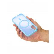 Силиконовый чехол MATTE с поддержкой MagSafe для iPhone 17 light blue