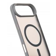 Силиконовый чехол MATTE с поддержкой MagSafe для iPhone 17 AIR titanium black