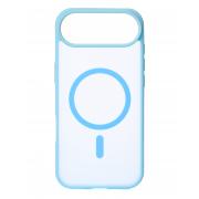 Силиконовый чехол MATTE с поддержкой MagSafe для iPhone 17 AIR light blue