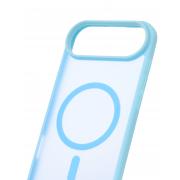 Силиконовый чехол MATTE с поддержкой MagSafe для iPhone 17 AIR light blue