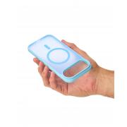 Силиконовый чехол MATTE с поддержкой MagSafe для iPhone 17 AIR light blue