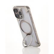 Металлический чехол MagSafe FOUR CORNER AIRBAGS для iPhone 15 Pro Max серый