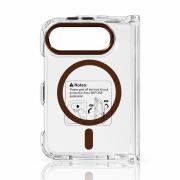 Пластиковый чехол FOLD CLEAR COLORS с поддержкой MagSafe для iPhone DUO brown
