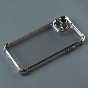 Пластиковый чехол FRAME CORNER для iPhone 11 Pro серебряный