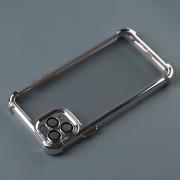 Пластиковый чехол FRAME CORNER для iPhone 12 Pro Max серебряный